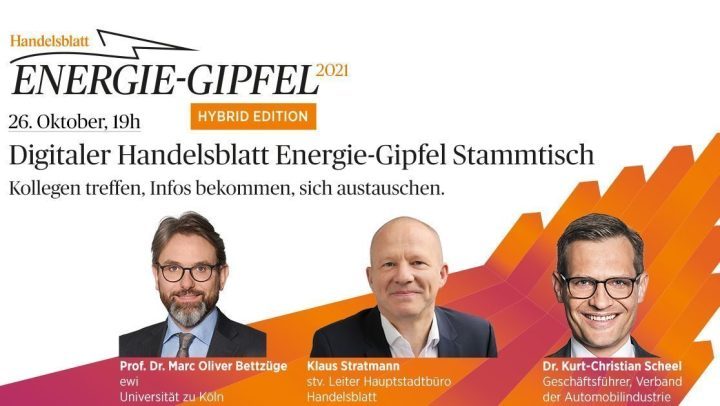 Digitaler Handelsblatt-Energie-Gipfel-Stammtisch