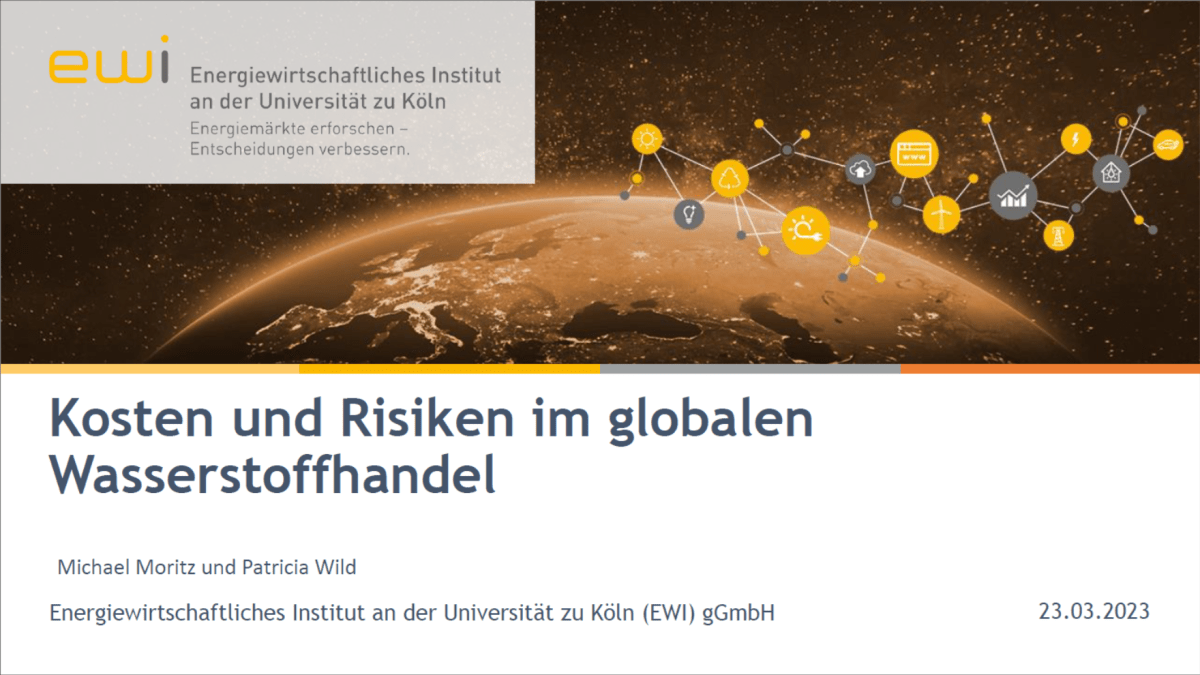 EWI Insights: Kosten und Risiken im globalen Wasserstoffhandel